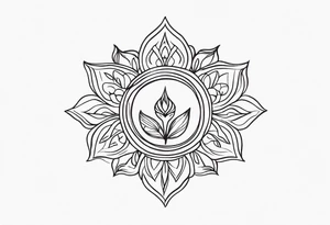 small minimalistic soft spiritual
 motif no border tattoo idea