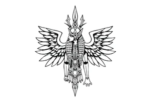 Enlil anunnaki god with his name above tattoo idea