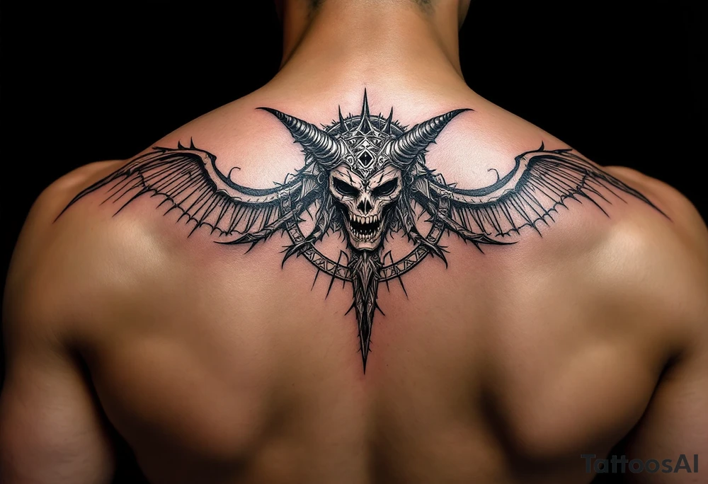 faça uma tatuagem de Exu Marabô religião quimbanda tattoo idea