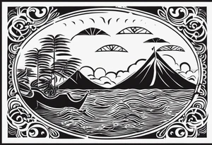 The symbol of the moluccan Parang salawaku tattoo idea