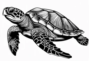 sea turtle tattoo idea
