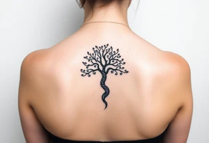 Small spiral tree for forearm tattoo idea