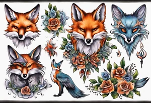 Eulenfuchs fantasie tattoo idea