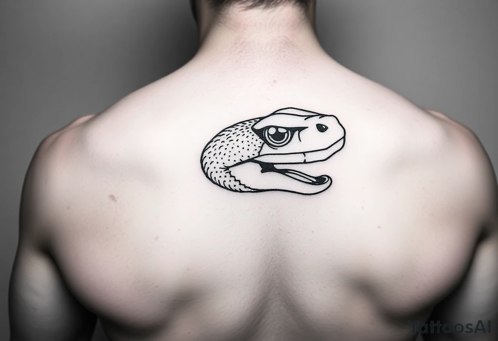 Tattoo of the top of a boas head located on the inner forearm tattoo idea