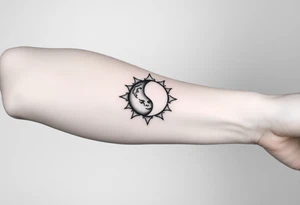 sun and dragonmoon in constellation tattoo idea