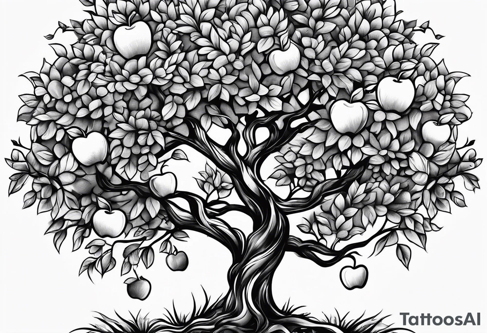 Apple tree tattoo idea