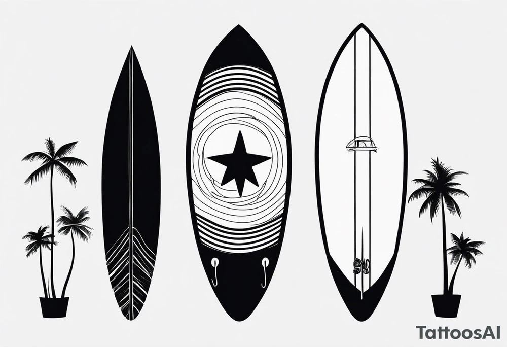 Surfboard tattoo idea