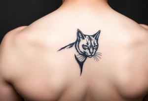 black cat tattoo idea