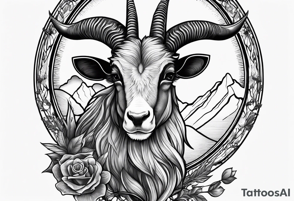 capricorn with sunglasses and shotgun tattoo idea