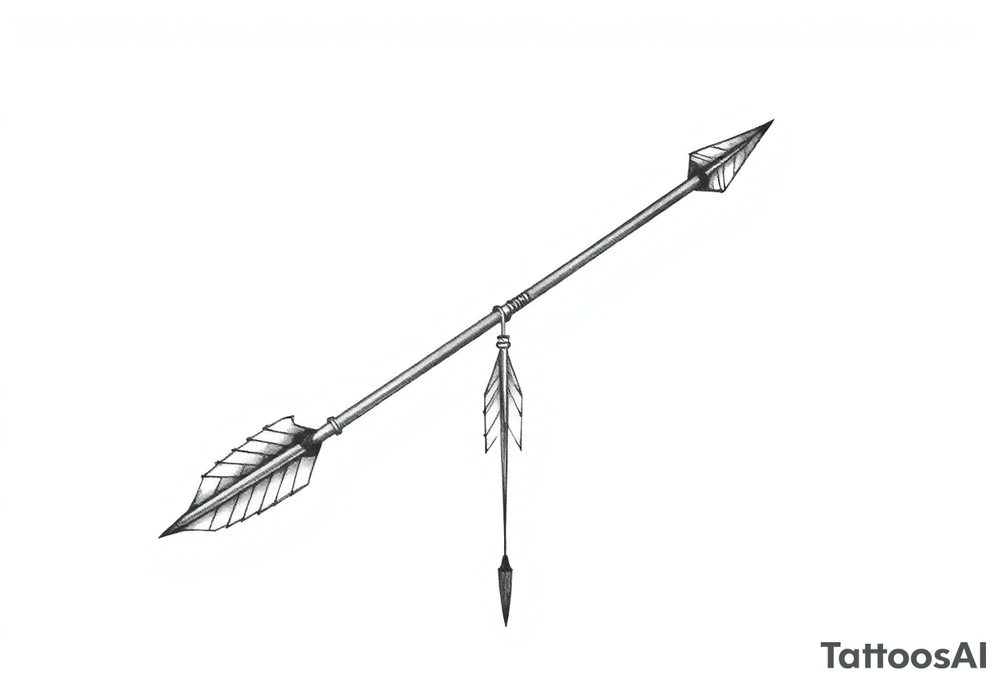 one  arrow that come down tattoo idea