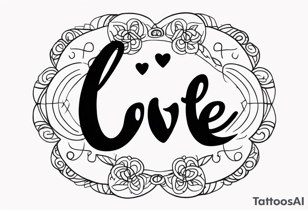 minimalist draw in cursive writing the word love with a halo over the o and make the O a paw print
try again tattoo idea