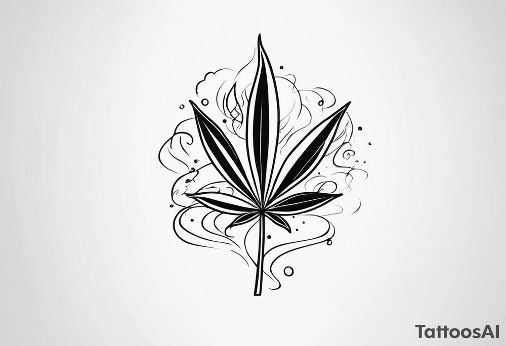 weed, smoke tattoo idea