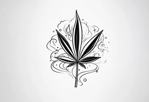 weed, smoke tattoo idea