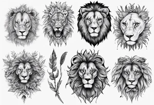 full stomach tattoo illimunati in the middle 
Lion
Nature tattoo idea