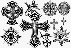 Cross, family, Marine Corps tattoo idea