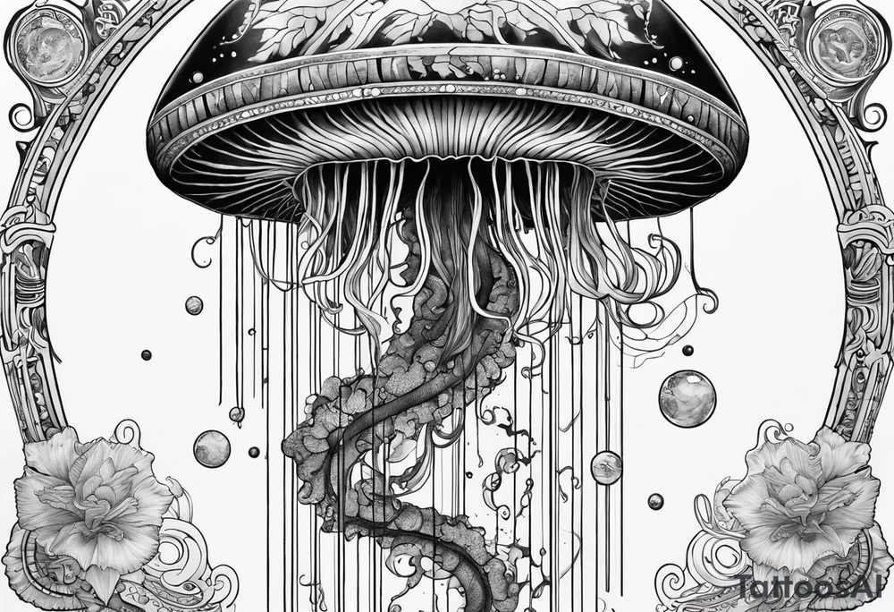 Jellyfish and atlas that the one in Greek methodology as a god tattoo idea