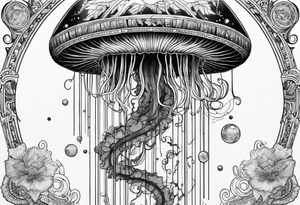Jellyfish and atlas that the one in Greek methodology as a god tattoo idea