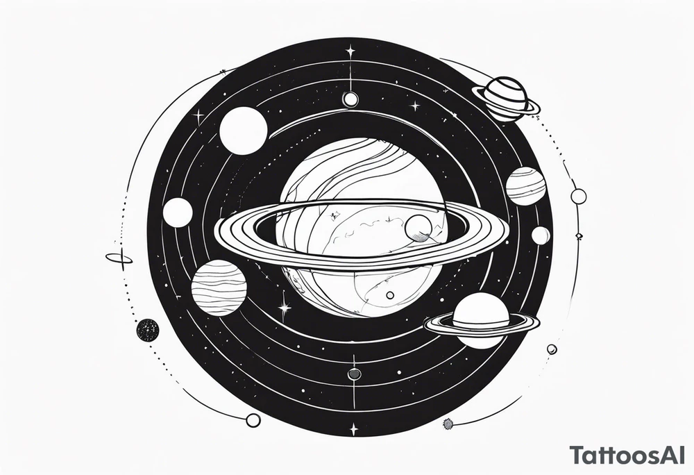 solar system tattoo idea