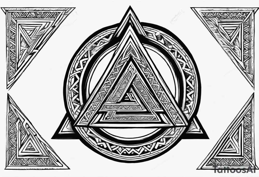 design a valknut tattoo with "om" symbol tattoo idea