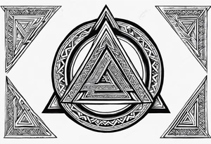 design a valknut tattoo with "om" symbol tattoo idea