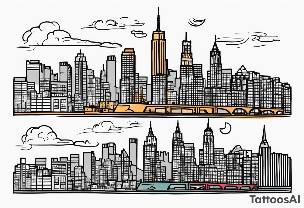 Brooklyn skyline tattoo idea