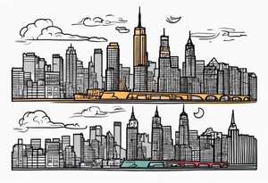 Brooklyn skyline tattoo idea