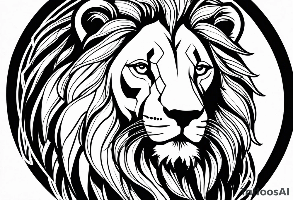 A majestic lion tattoo idea