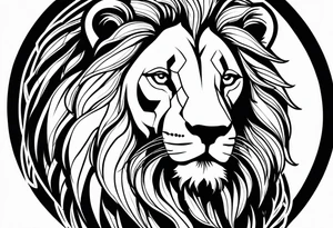A majestic lion tattoo idea