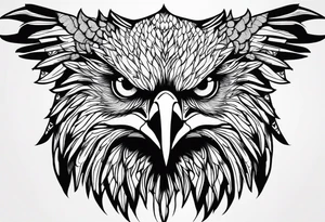 eagle face tattoo idea