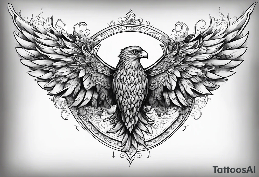 The word Glenn with wings tattoo idea