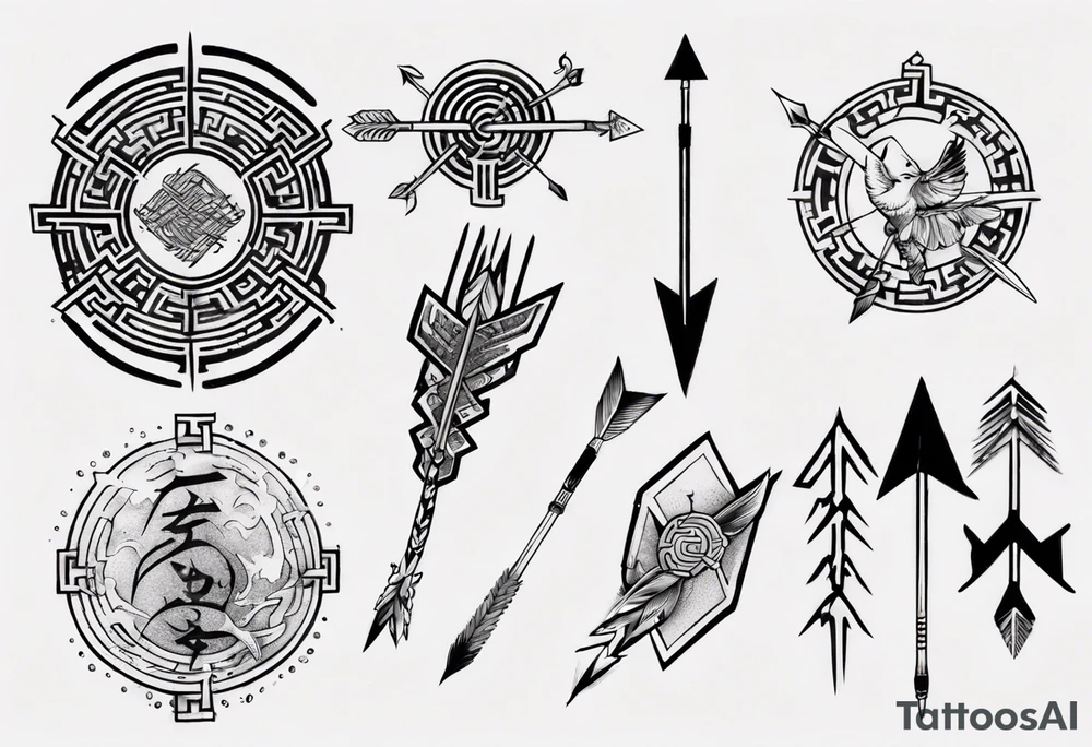 chinese arrow tattoo idea