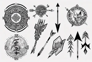 chinese arrow tattoo idea