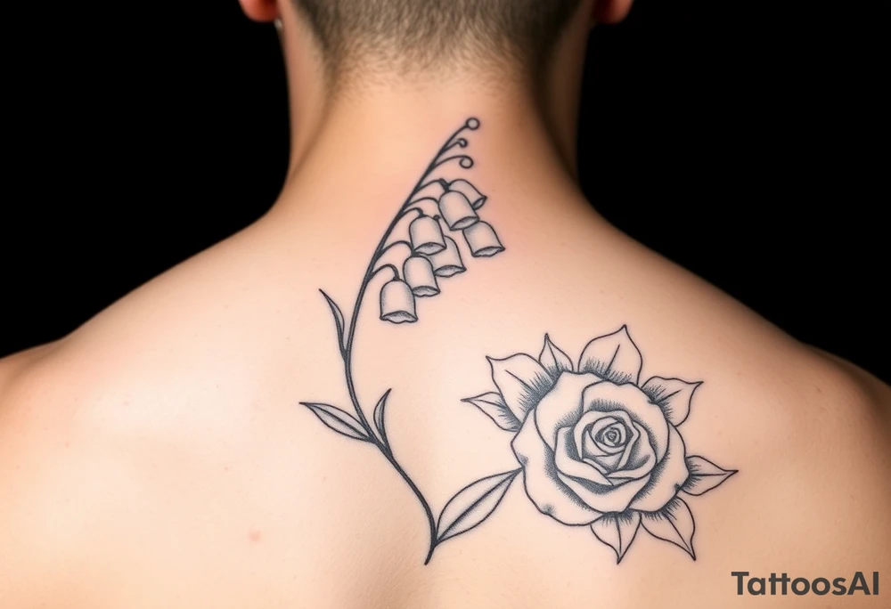 Lilly of the valley and roses tattoo idea