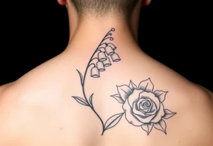 Lilly of the valley and roses tattoo idea