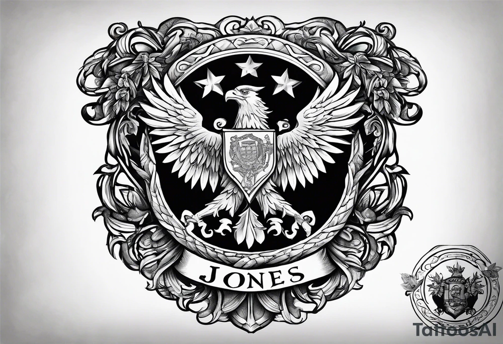 Jones family crest tattoo idea