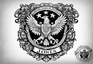 Jones family crest tattoo idea