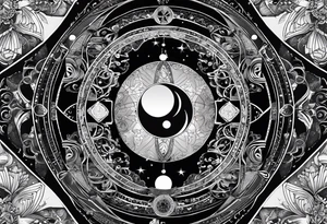 Astrology, Gemini, Natal Chart, angelic, soul mates, vision, planetary, ying yang, the moon, third eye, armband tattoo idea