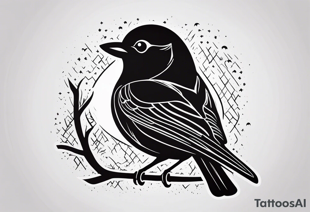 Black birds tattoo idea