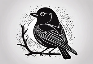 Black birds tattoo idea