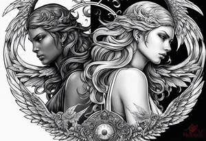 Angel Vs Demon for my soul tattoo idea