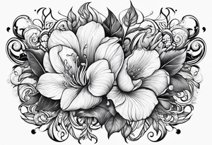 Lower stomach tattoo idea