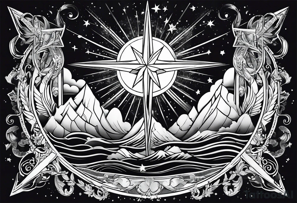 A star in the sky tattoo idea
