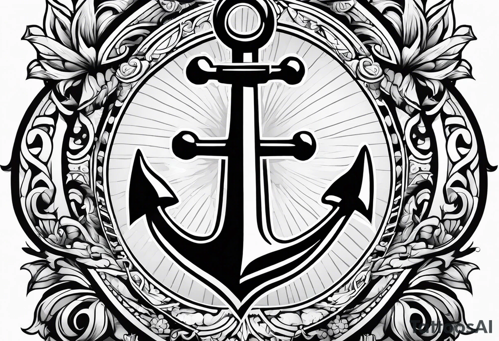 Anchor and cross tattoo idea