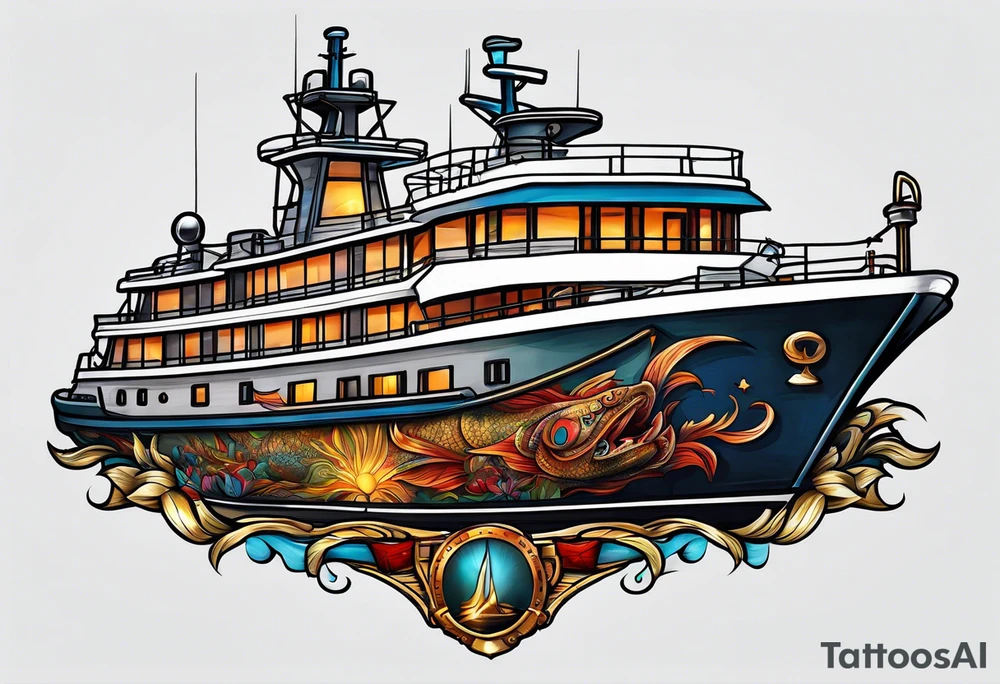 research vessel CTD cast tattoo idea