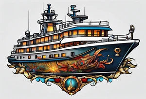 research vessel CTD cast tattoo idea