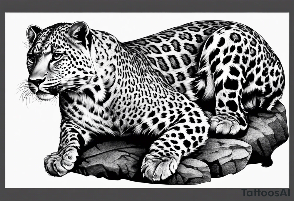 leopard baby tattoo idea