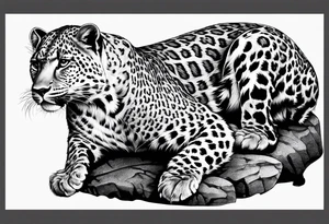 leopard baby tattoo idea