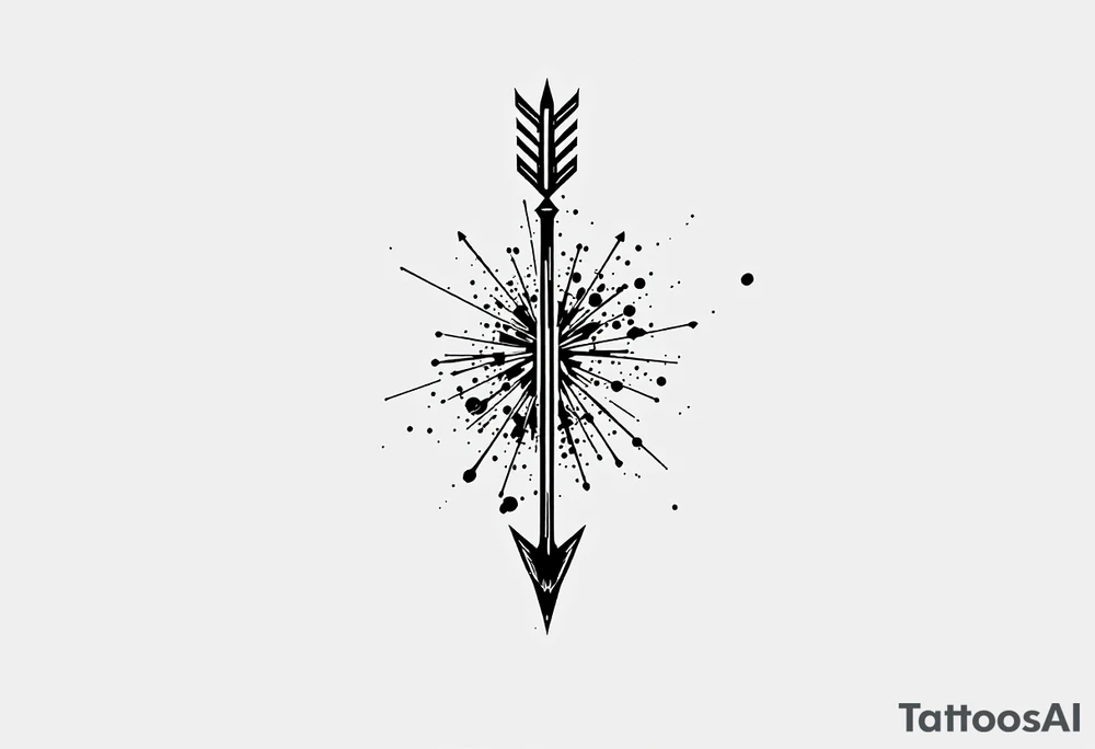 one arrow the look down tattoo idea