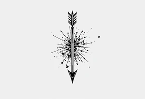 one arrow the look down tattoo idea