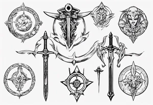 sword with circle around from zelda tattoo idea